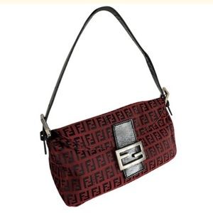 Fendi Red and Black Shoulder Bag